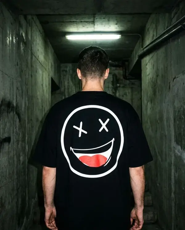 Dead Happy Tee — Black — back