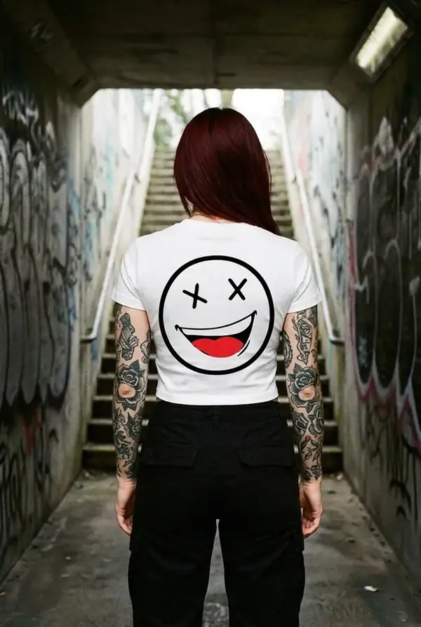 Dead Happy Crop — White — back